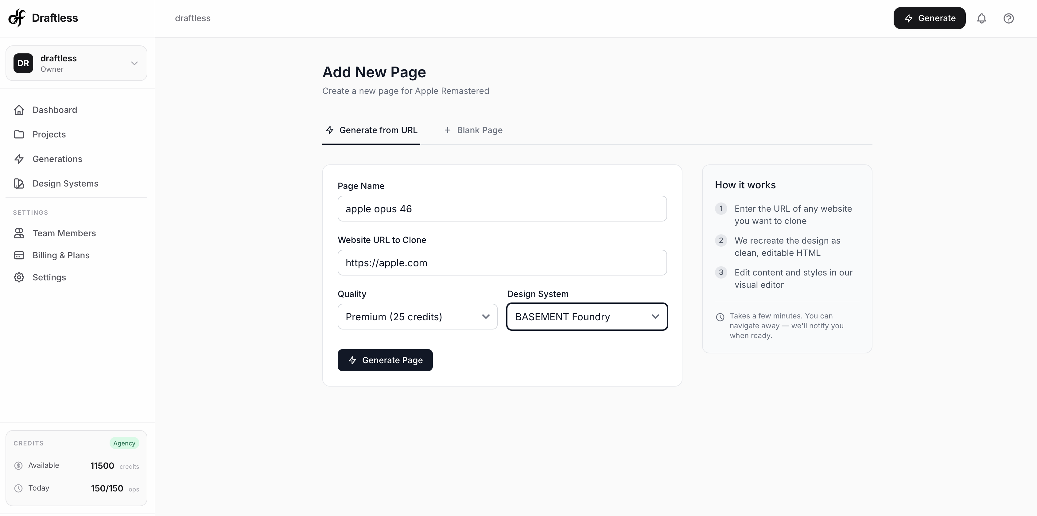 draftless - Screenshot 3 showing product features and functionality