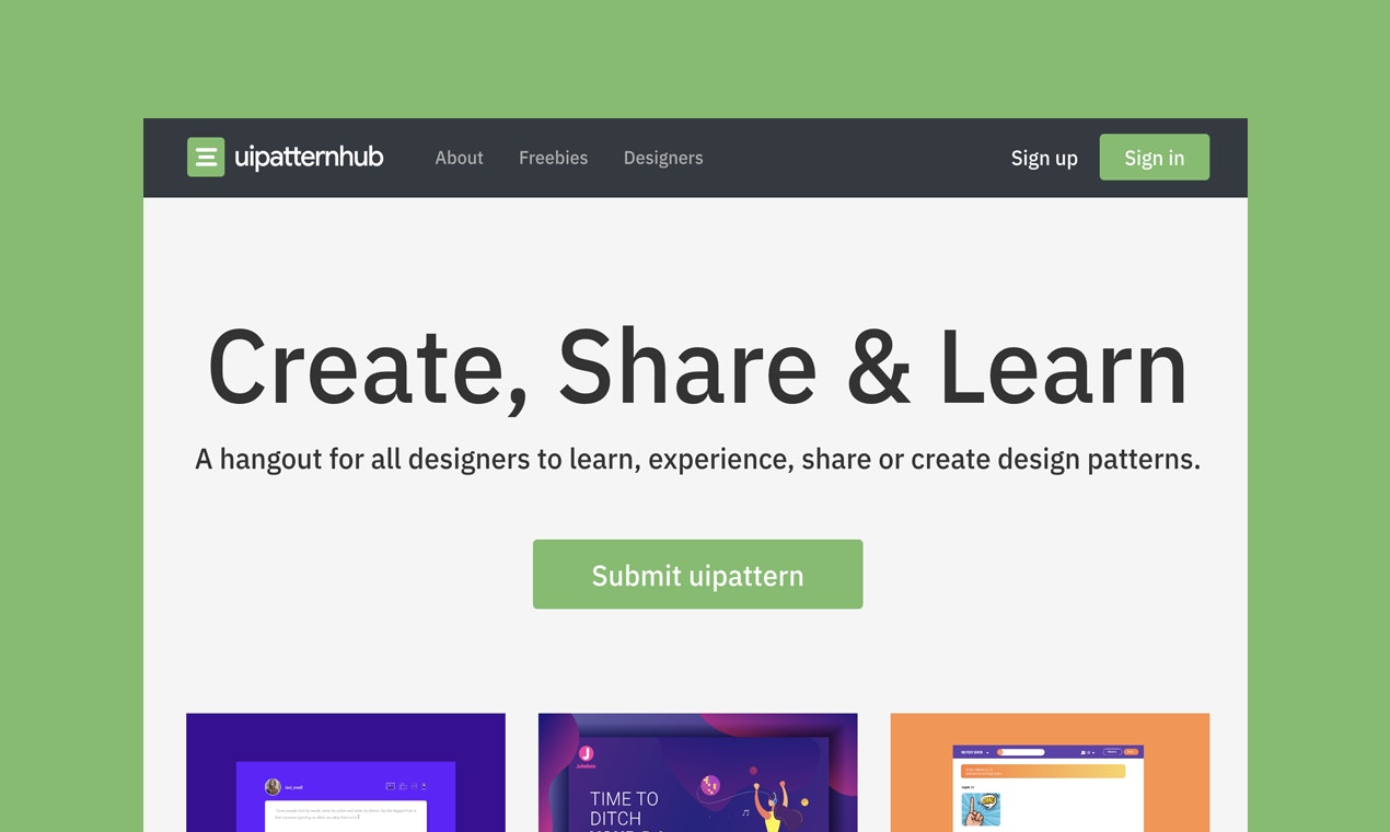 UIpatternhub gallery image