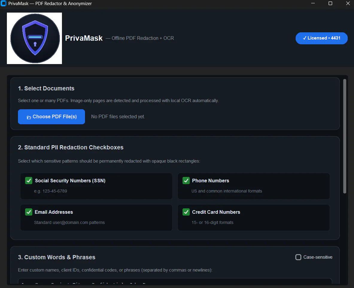 PrivaMask — 100% Offline PDF Redaction  gallery image