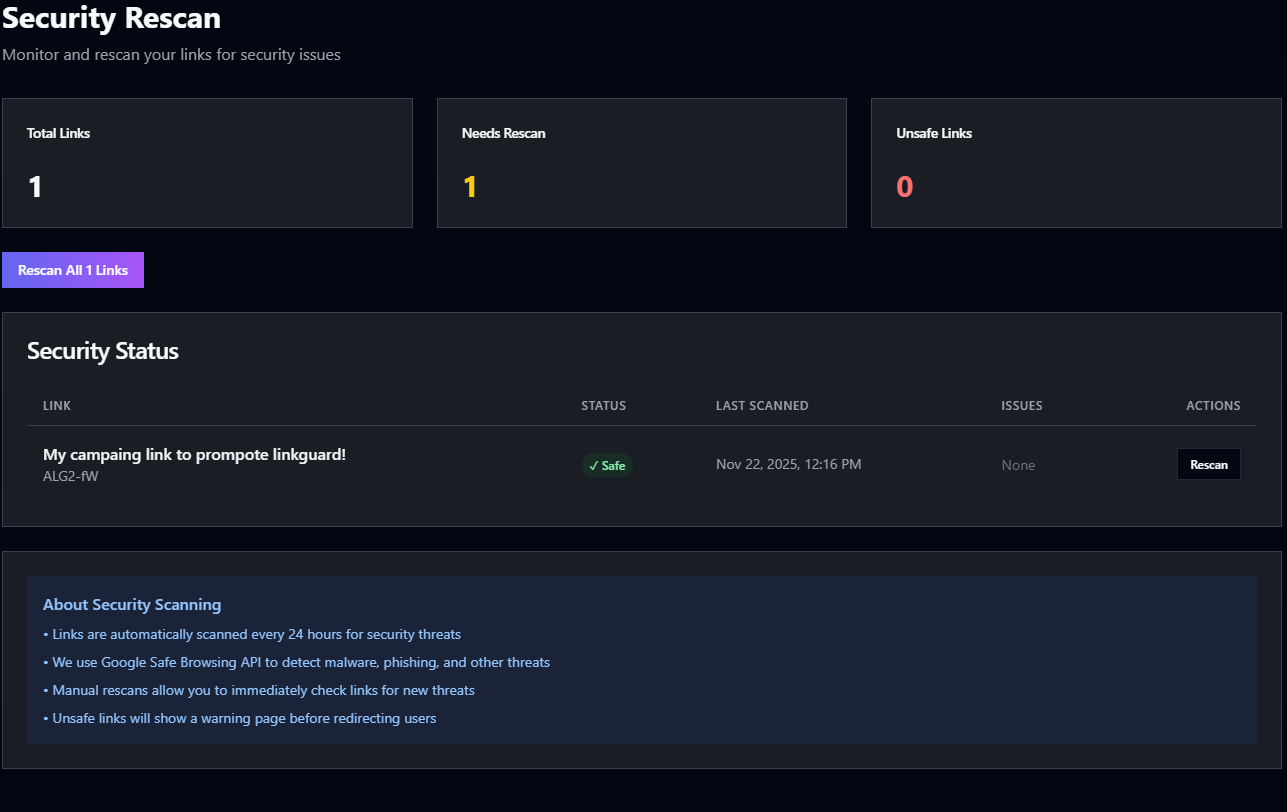 LinkGuard  - Screenshot 4 showing product features and functionality