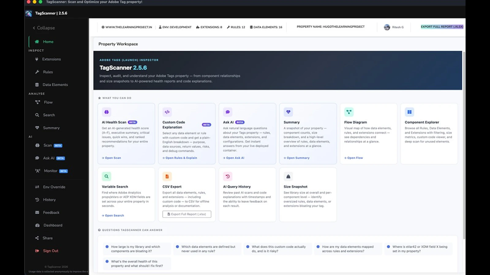 TagScanner screenshot 1 (video preview)