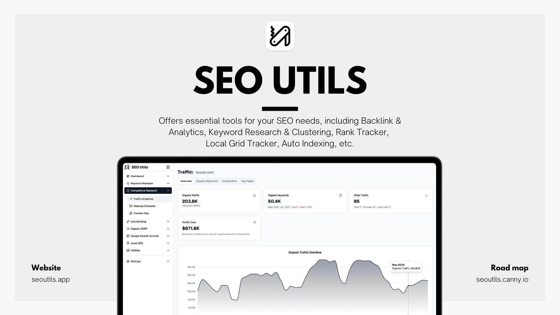SEO UTILS - SEO桌面应用提供20个基本工具媒体1