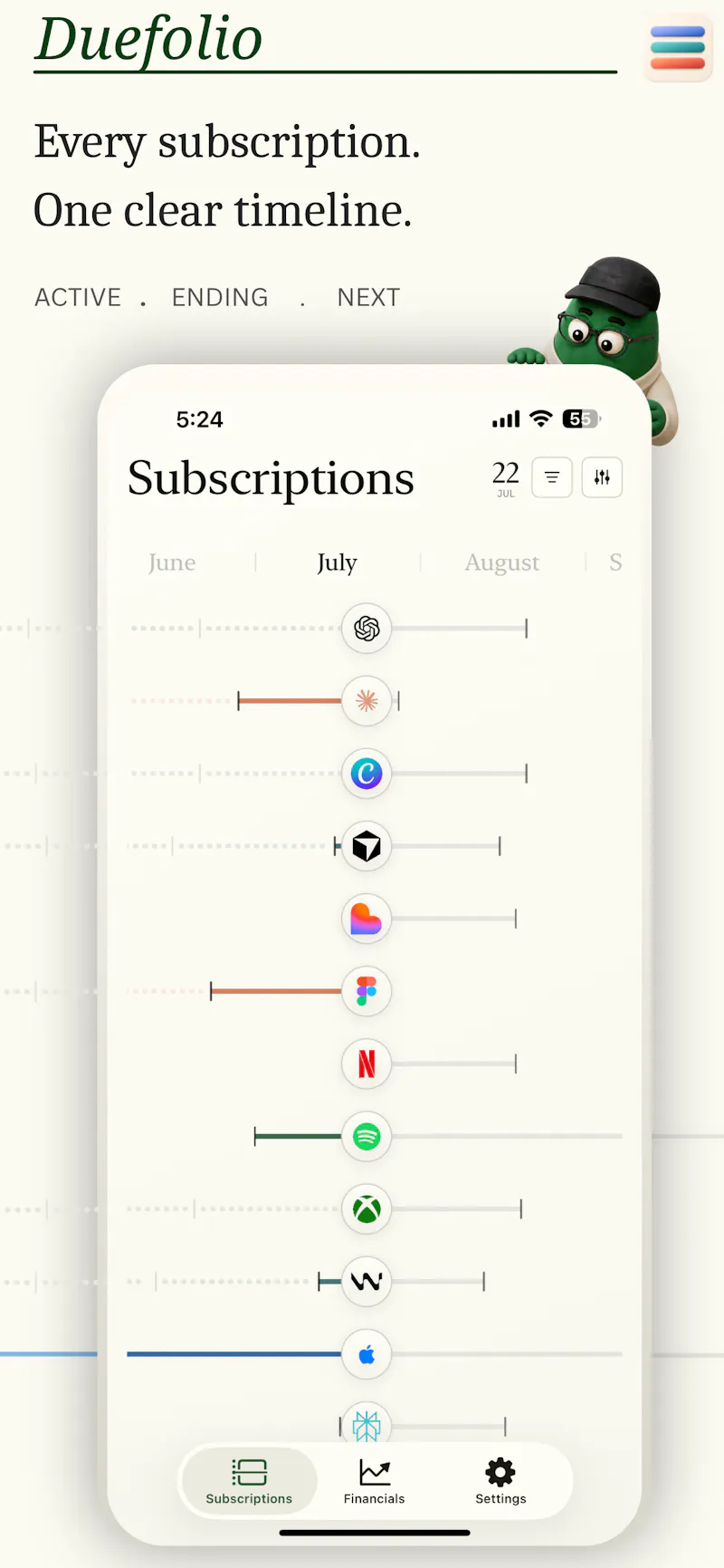 Duefolio screenshot 1