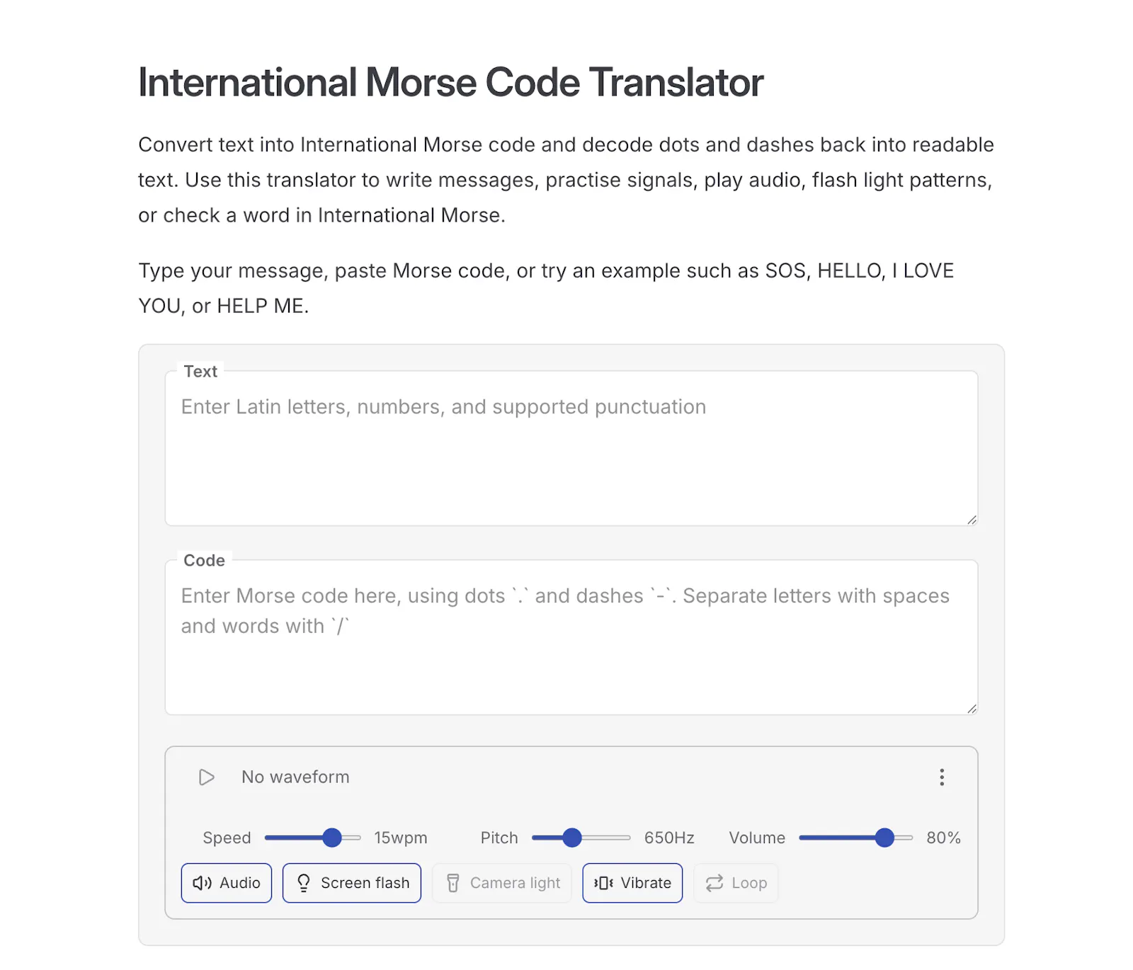 Morse Codes screenshot 2