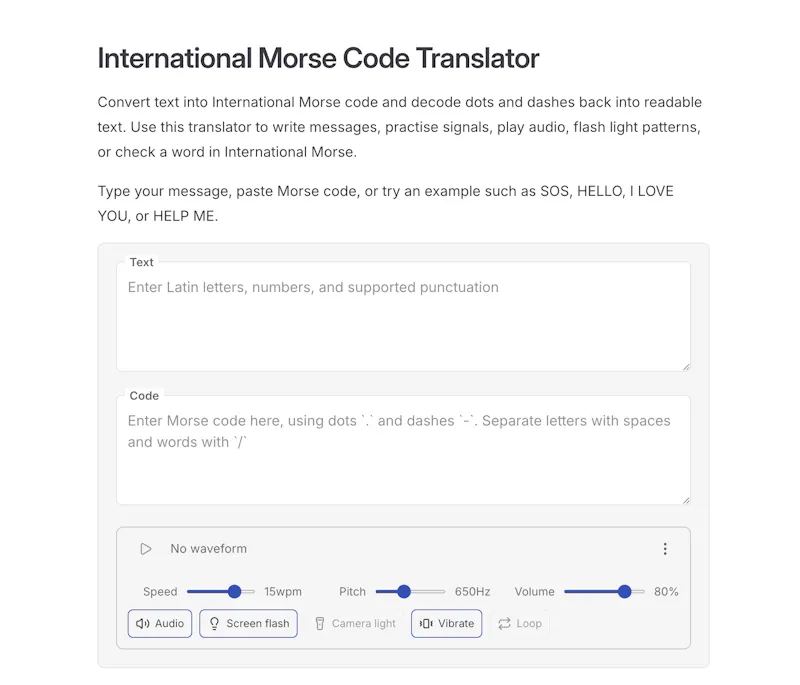 Morse Codes screenshot 2