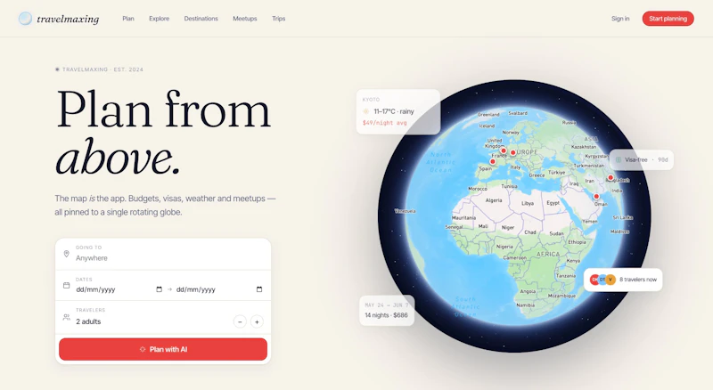 TravelMaxing | AI powered travel agency screenshot 2
