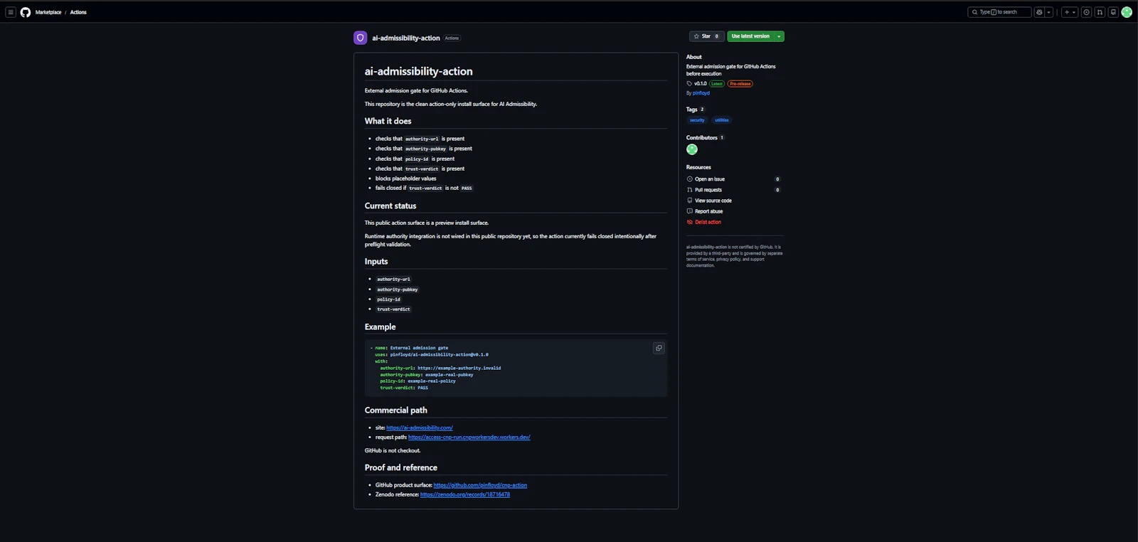 AI Admissibility screenshot 3