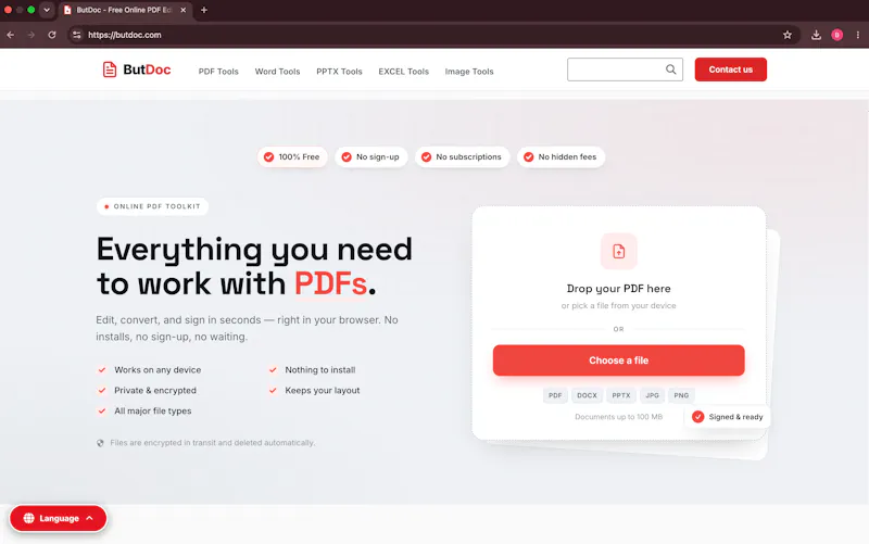 ButDoc – Free PDF Editor & Sign Online  screenshot 1