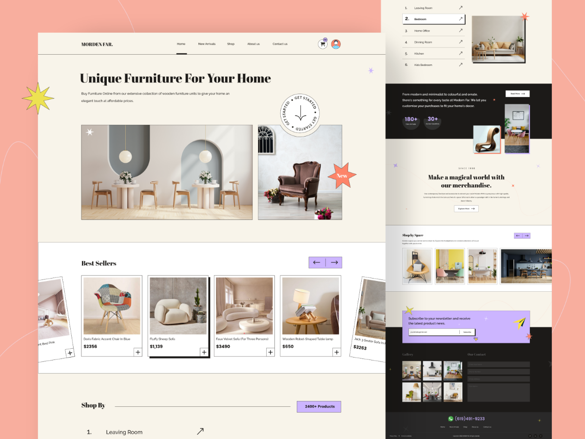 Cửa hàng nội thất - Thiết kế trang web