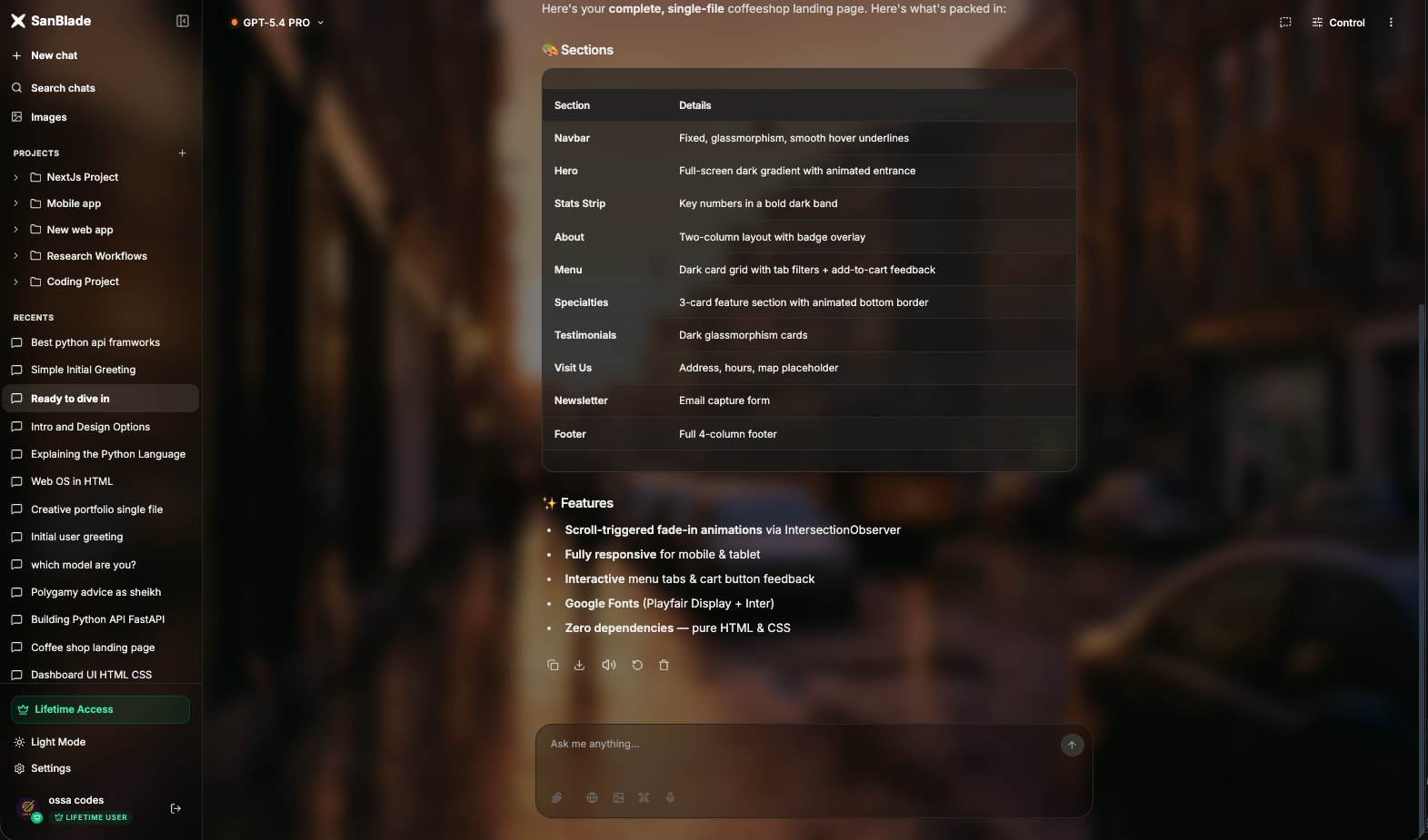 SanBlade – The AI Workspace gallery image