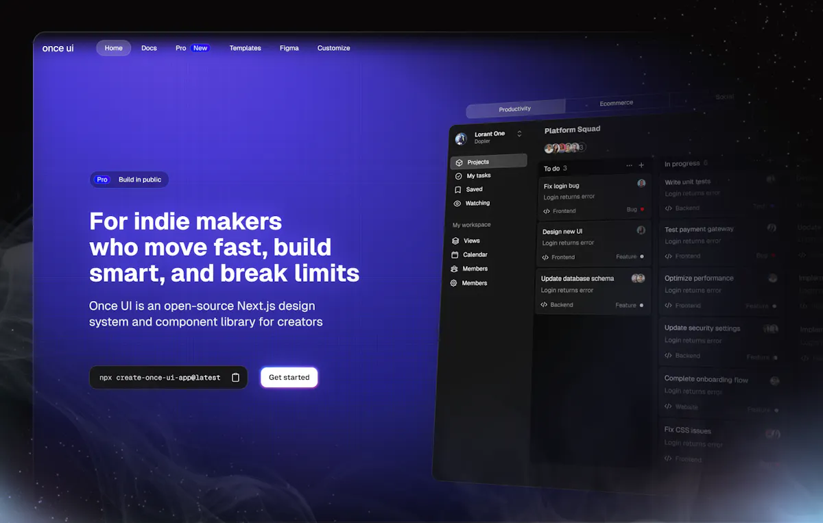 Once UI Pro for Next.js