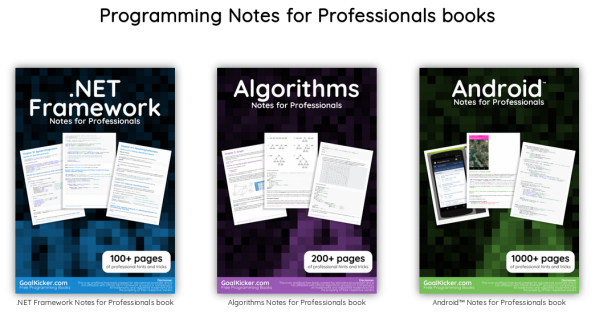Programming Notes for Professionals books gallery image