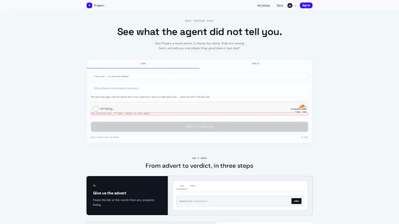 Properr — Is the property a good deal? screenshot 1