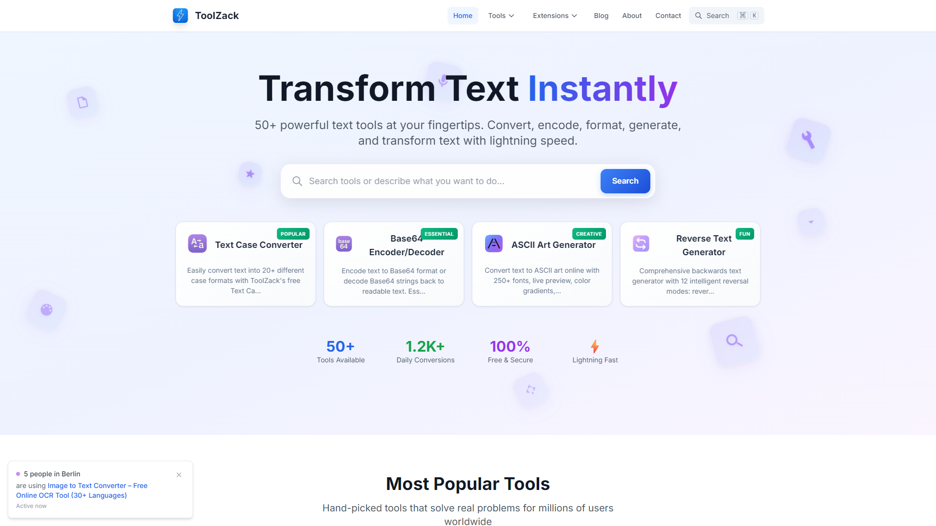 Média ToolsZack - Outils de conversion de texte en ligne 1