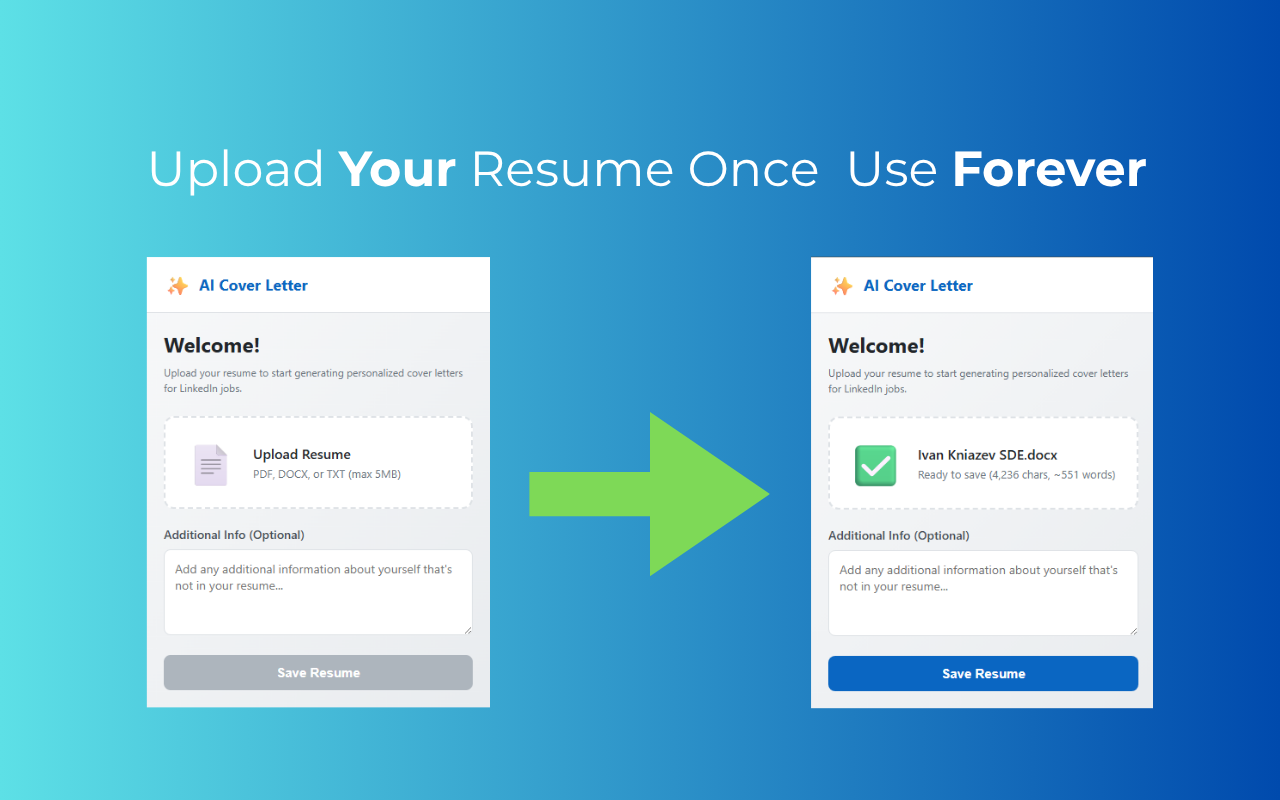 AI Cover Letter for LinkedIn - Screenshot 3 preview