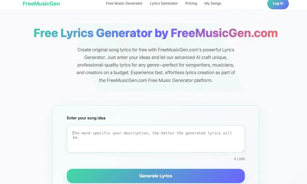SongGen – The AI Song Generator