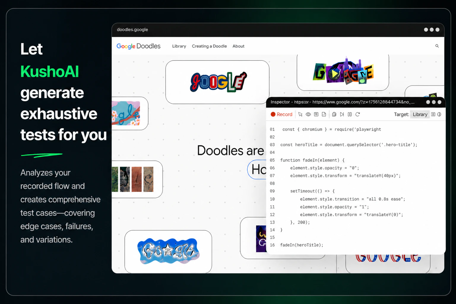 KushoAI for Playwright screenshot 2