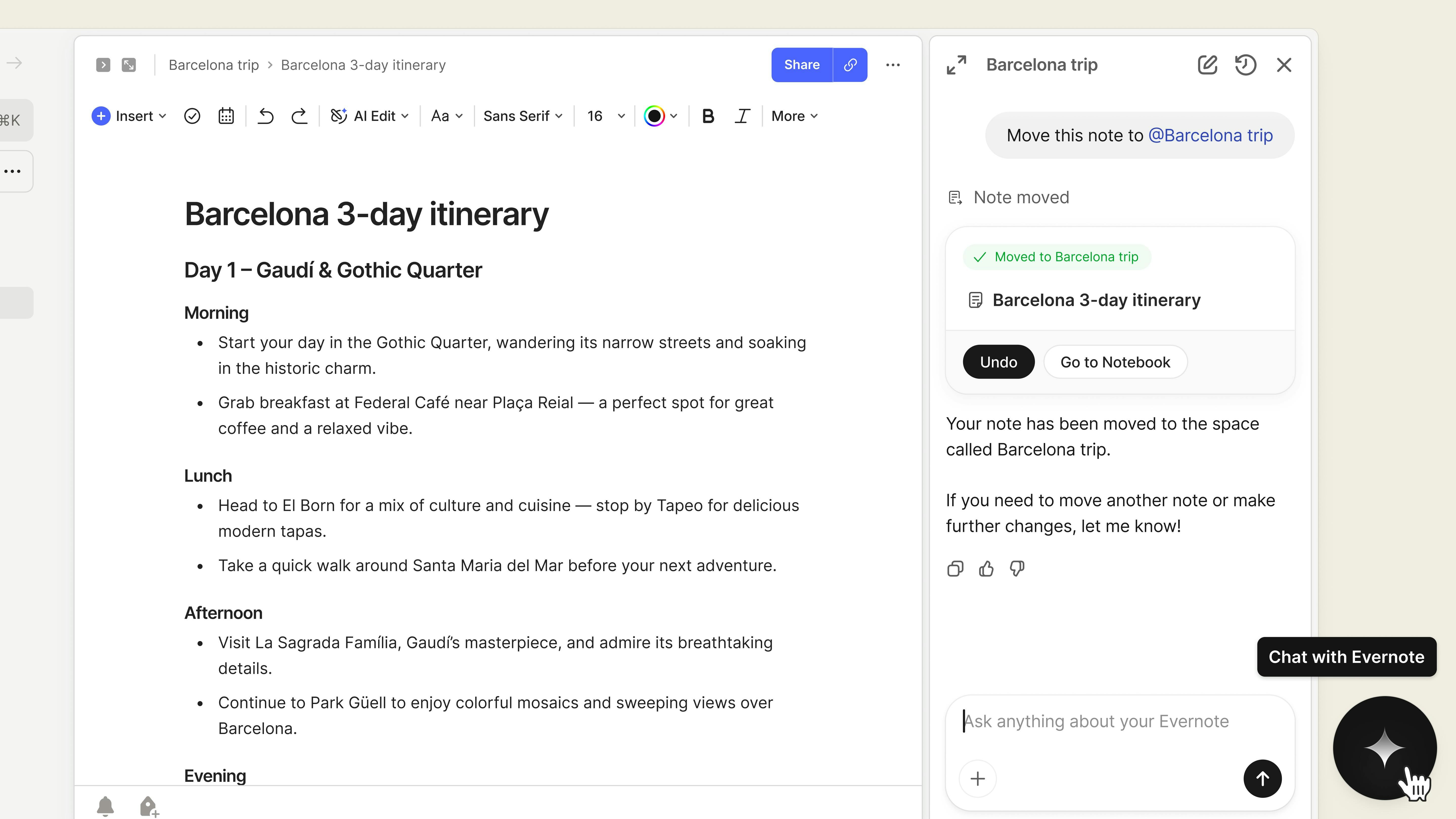Evernote v11 - Screenshot 5 showing product features and functionality