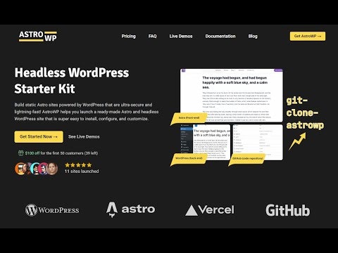 startuptile AstroWP-Headless WordPress Starter Kit