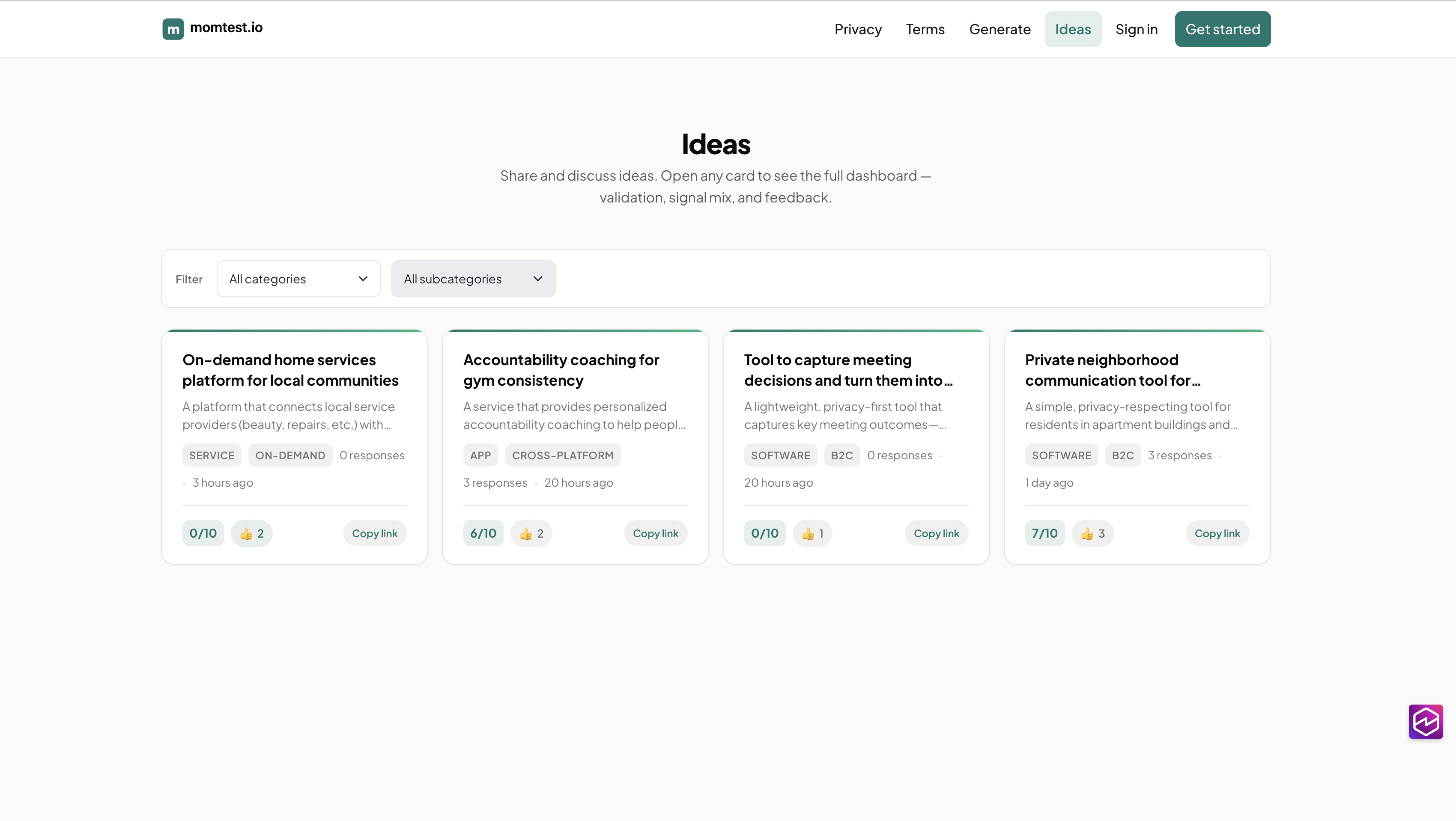 momtest.io — Customer discovery  gallery image