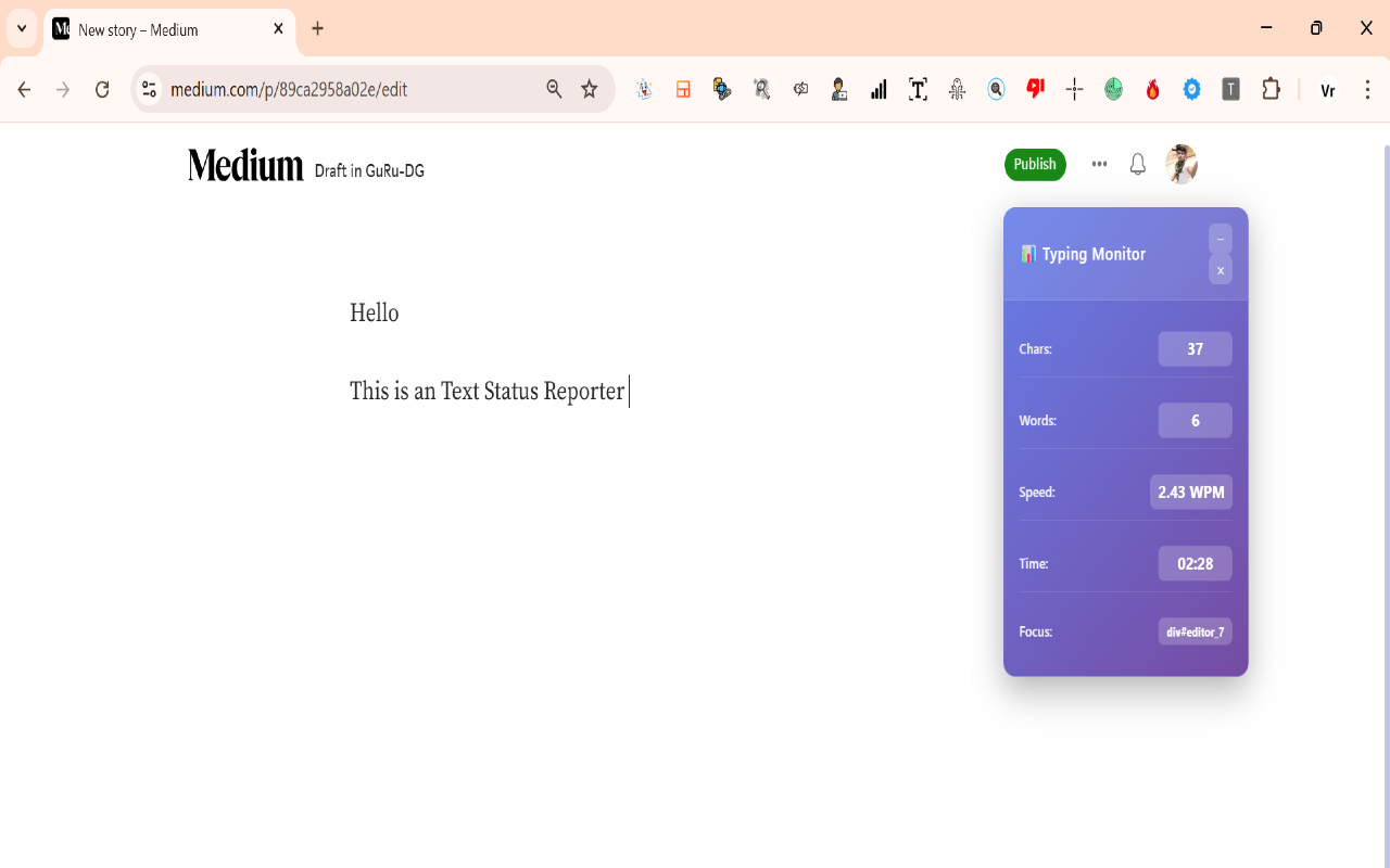 입력 통계 - 블로그 라이터 헬퍼 - Chrome Web Store 미디어 4