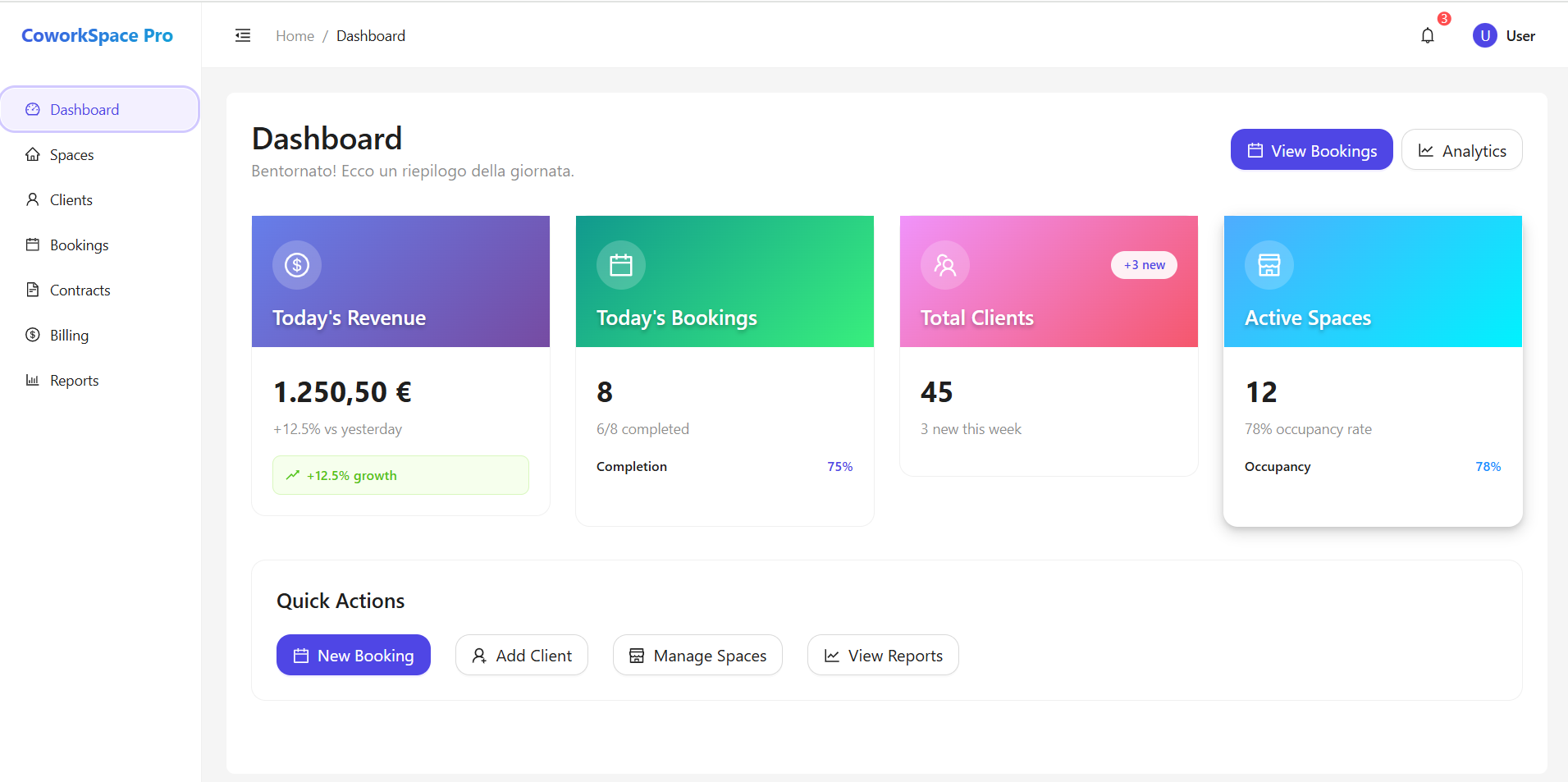 Média CowOrkSpace Manager Pro - L'avenir de la gestion de l'espace de coworking - démo à accès précoce 3