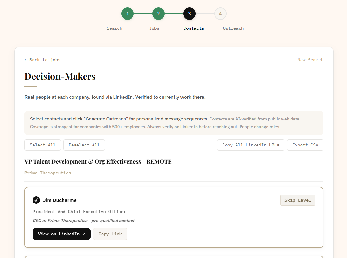 Fearless Job Search | AI Job Outreach gallery image