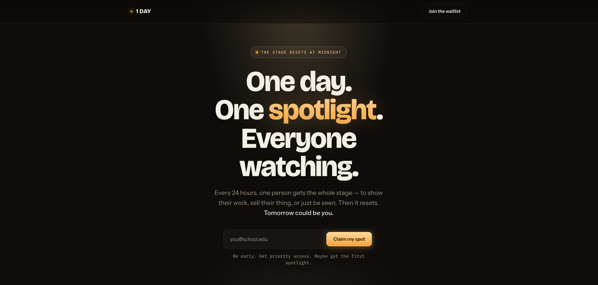 1Day – One spotlight, every 24 hours gallery image