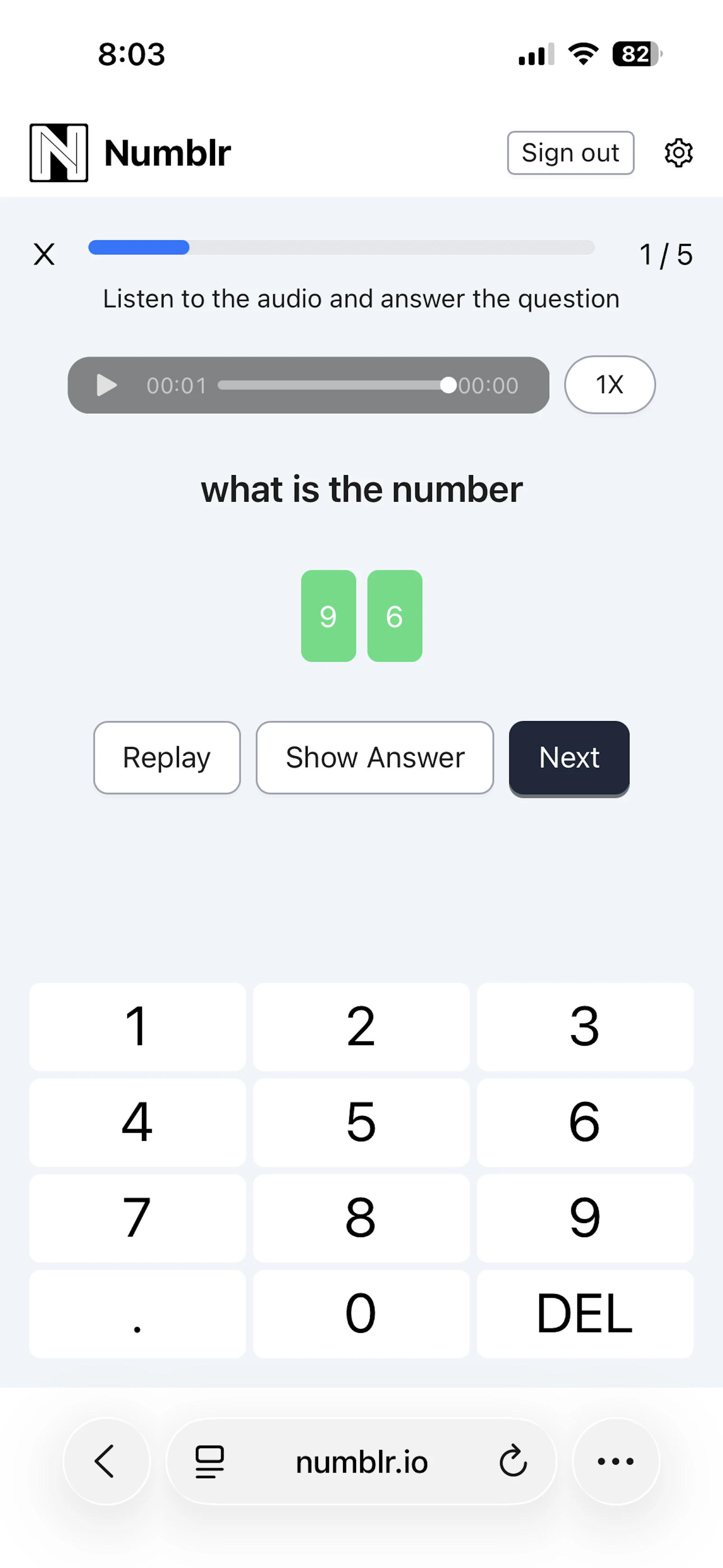 Numblr screenshot 2