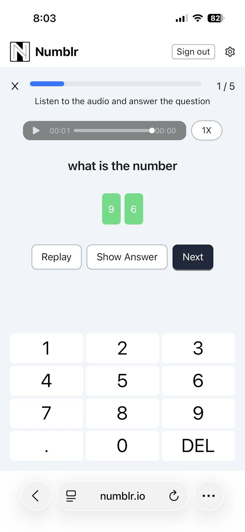 Numblr screenshot 2