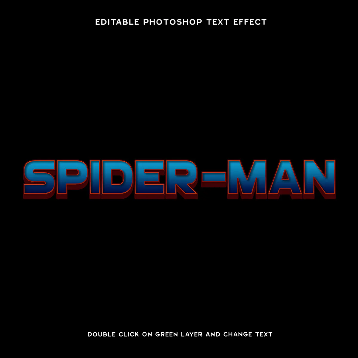 Spiderman 3D Text Effect