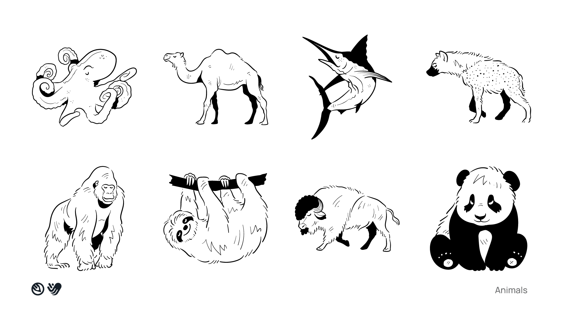 Ilustrações de movimento para noção media 35