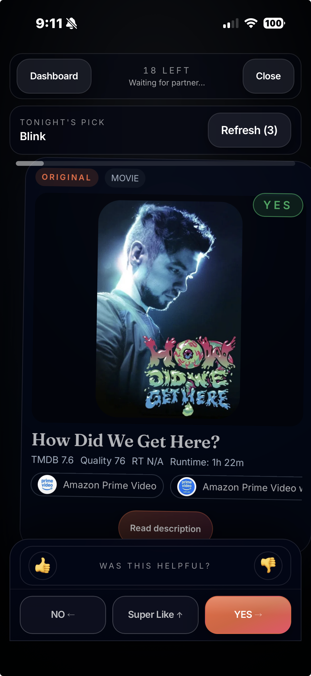 WatchPick — Tinder for movies/shows gallery image