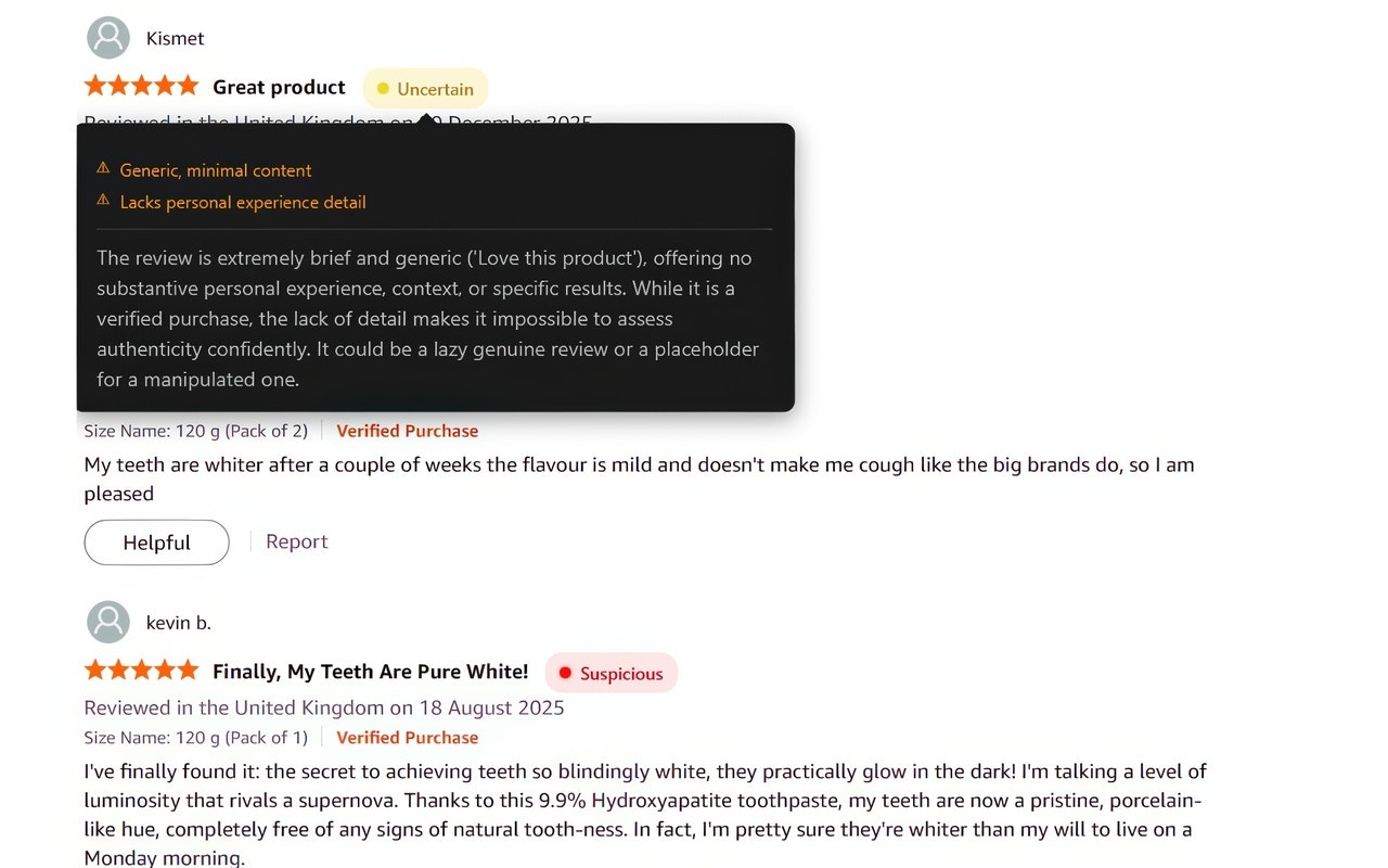 Review Radar for Amazon gallery image
