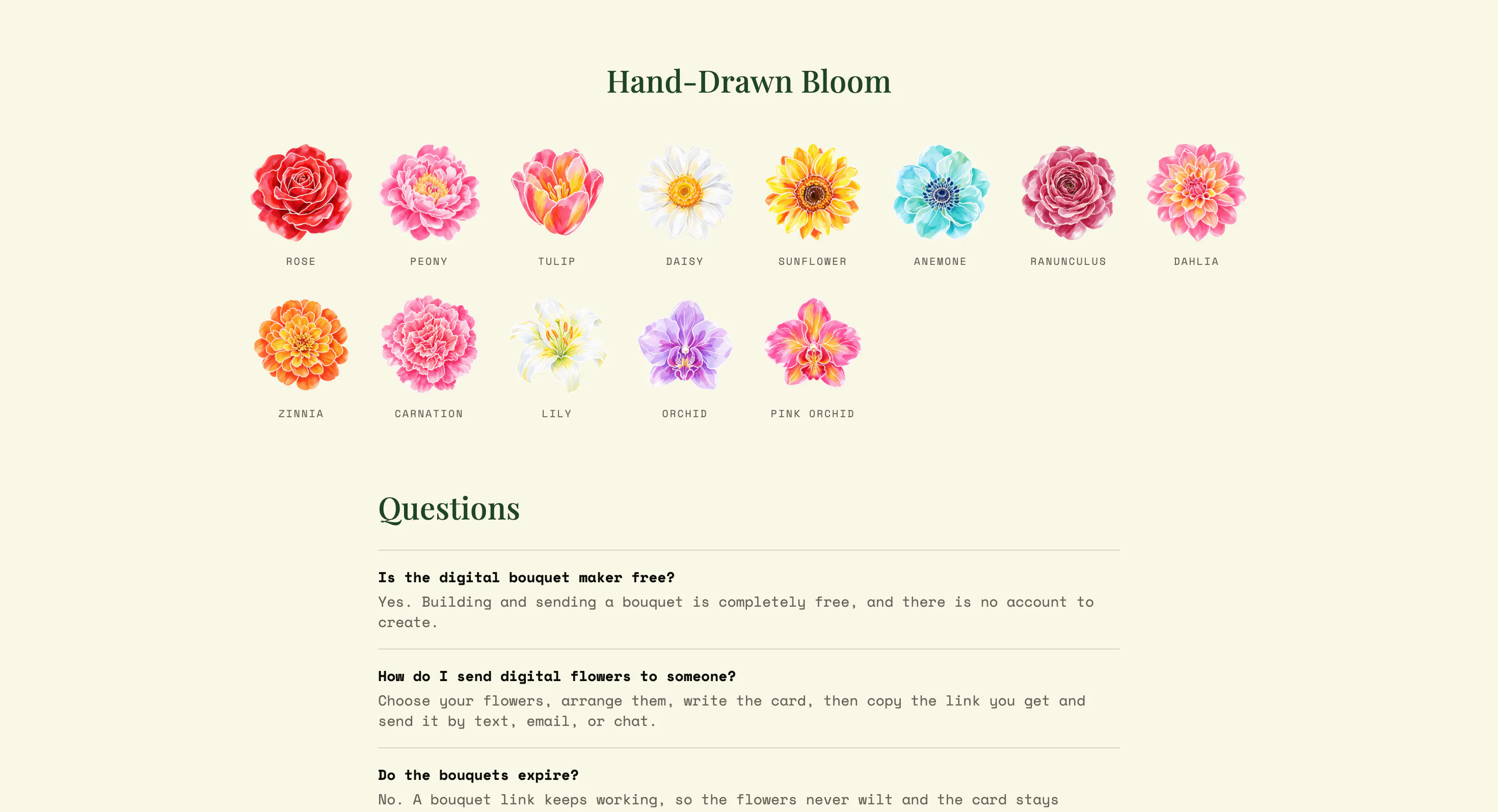 Digibouquet — Free Flowers by Link gallery image