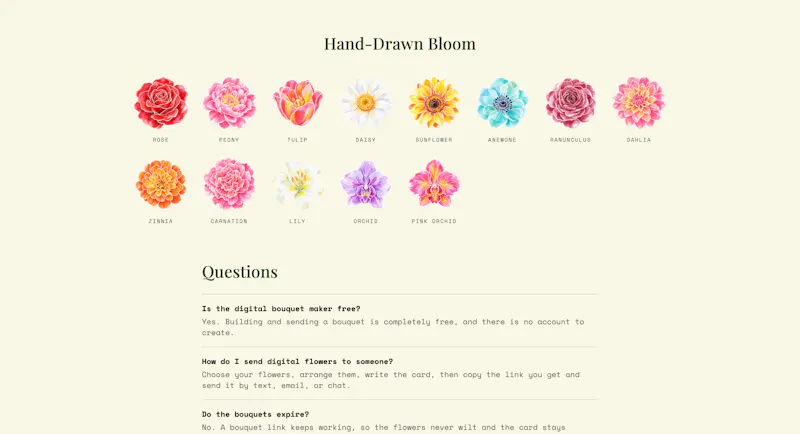Digibouquet — Free Flowers by Link screenshot 2