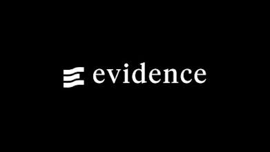 Logotipo Evidence - Um logotipo elegante e profissional que representa a solução de código aberto Evidence para relatórios automatizados.
