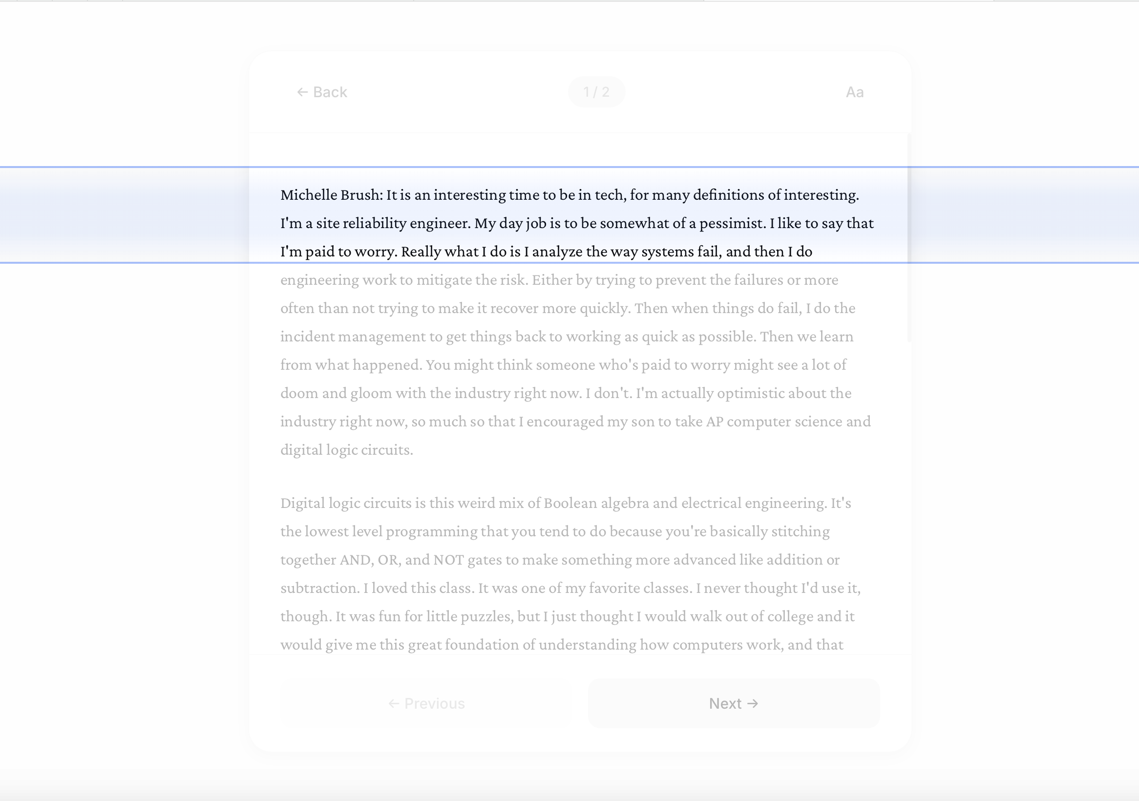 Focus · ADHD阅读器 - Screenshot 2 showing product features and functionality