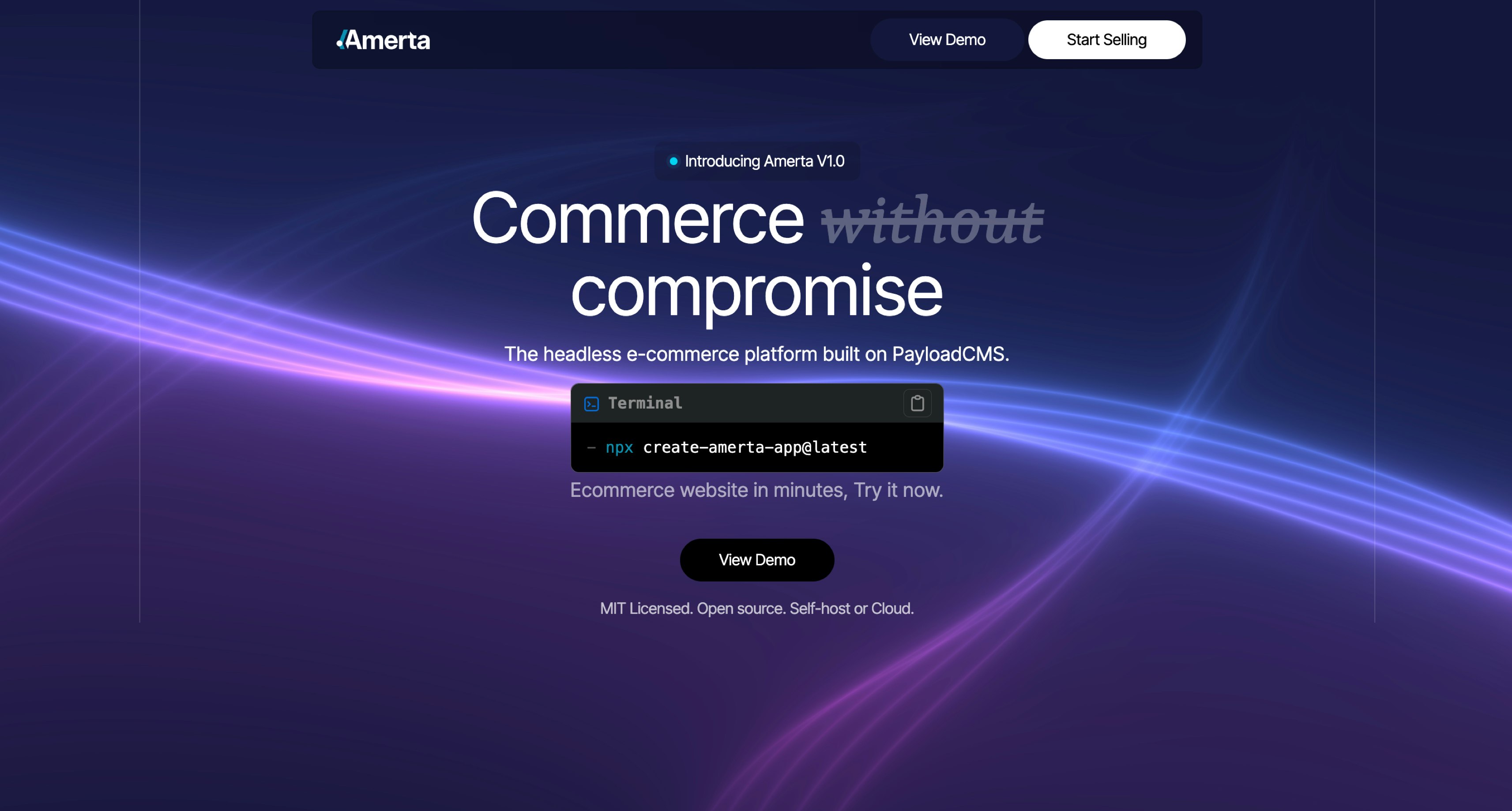 Amerta - Main product screenshot demonstrating key features and user interface