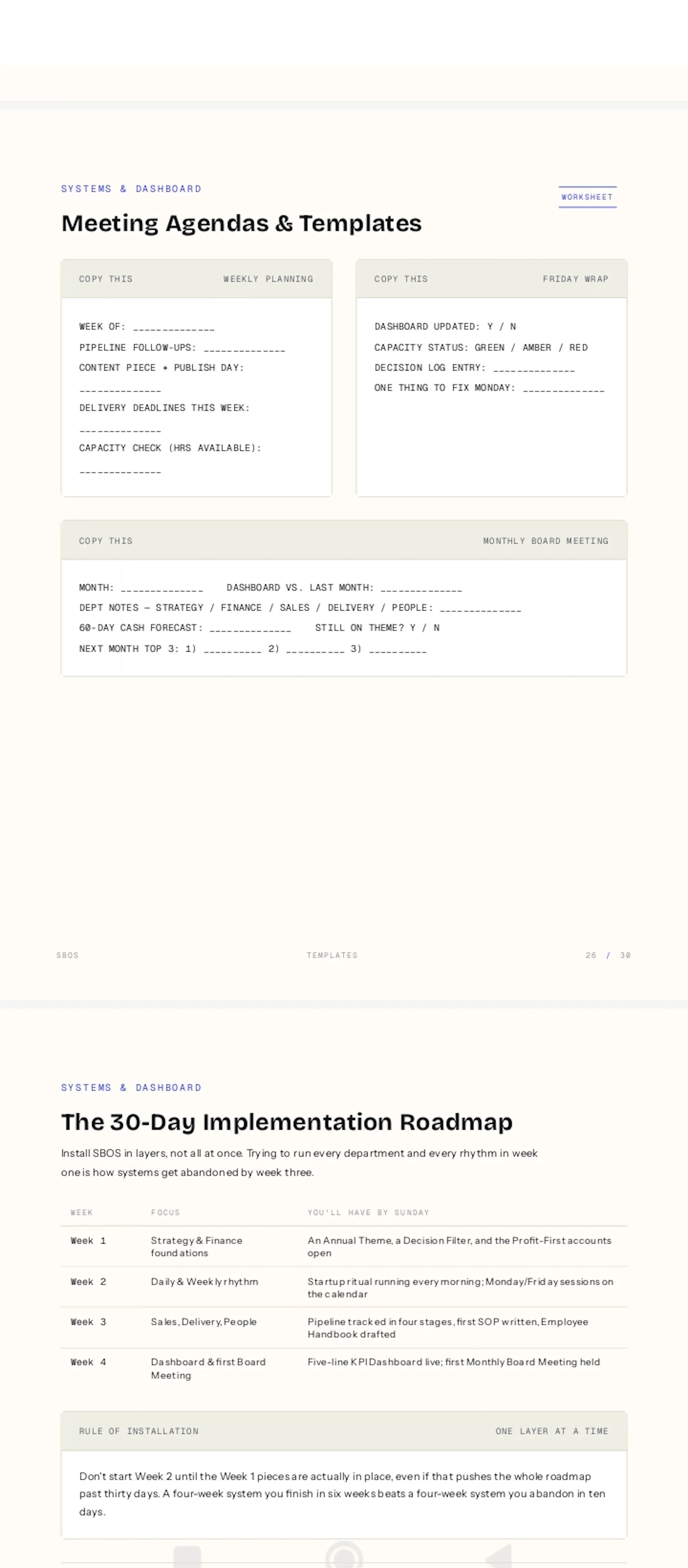 The Solo Business Operating System screenshot 2