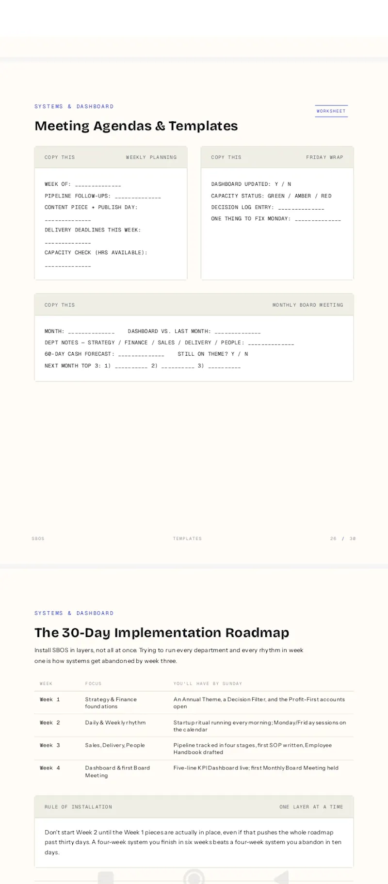 The Solo Business Operating System screenshot 2