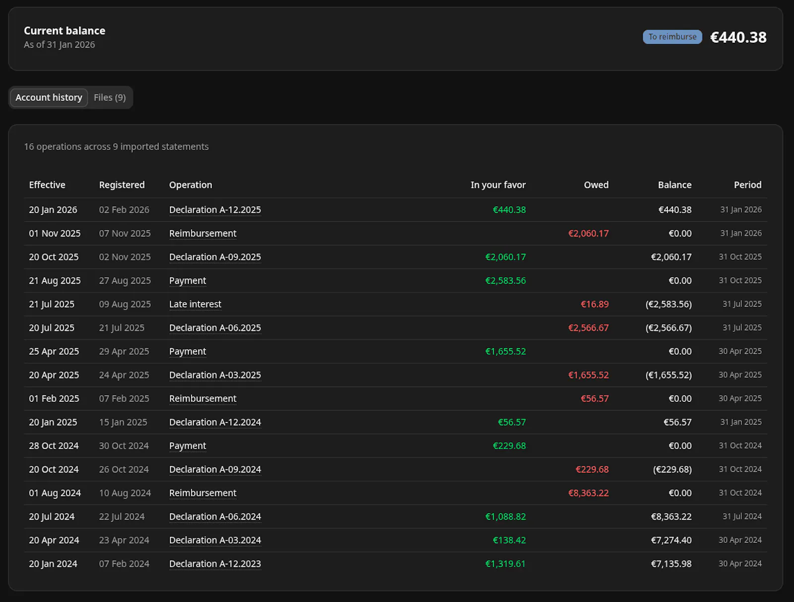 Financica screenshot 1