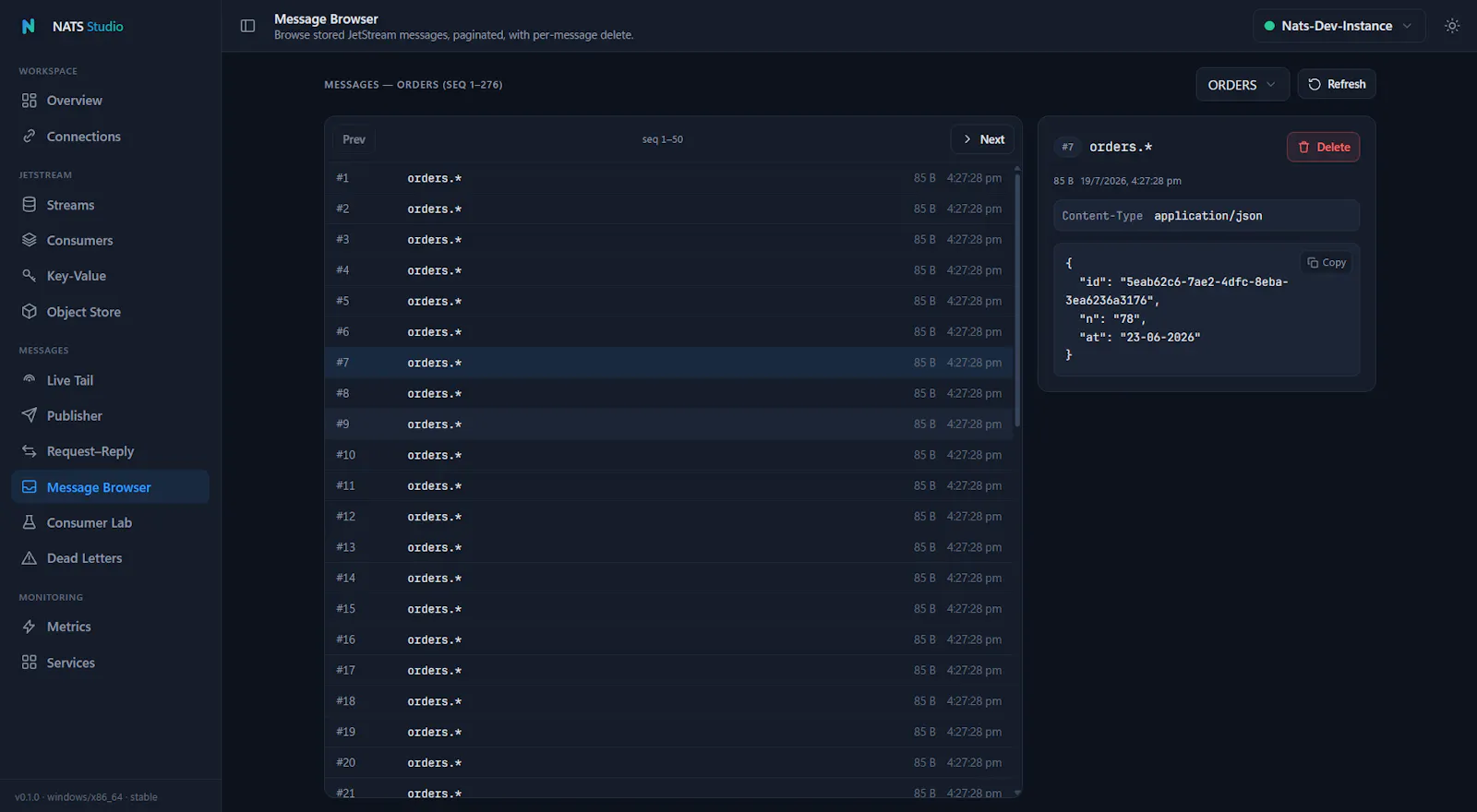 NATS Studio : The desktop GUI for NATS screenshot 4