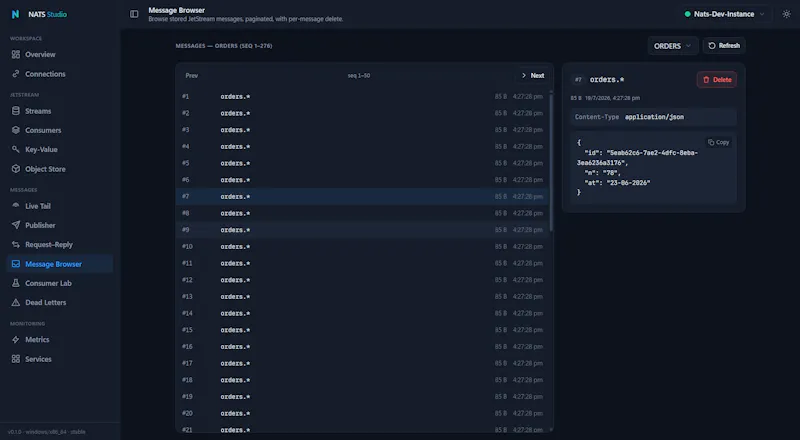 NATS Studio : The desktop GUI for NATS screenshot 4
