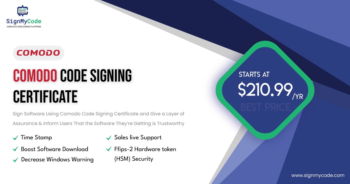 Comodo Code Signing Certificate Solution Product Information and Latest