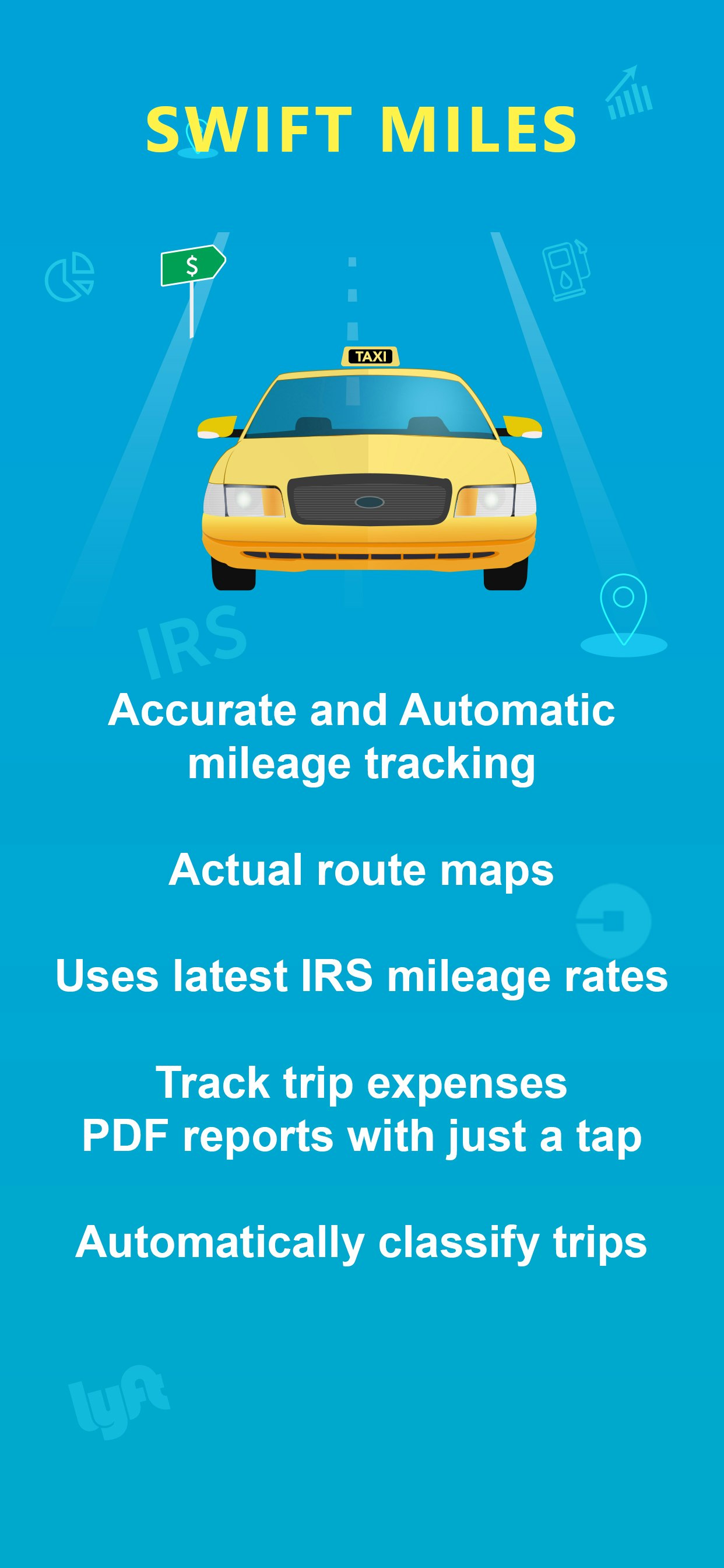 Swift Miles - Mileage Tracker - Track Miles & Ride Share media 2