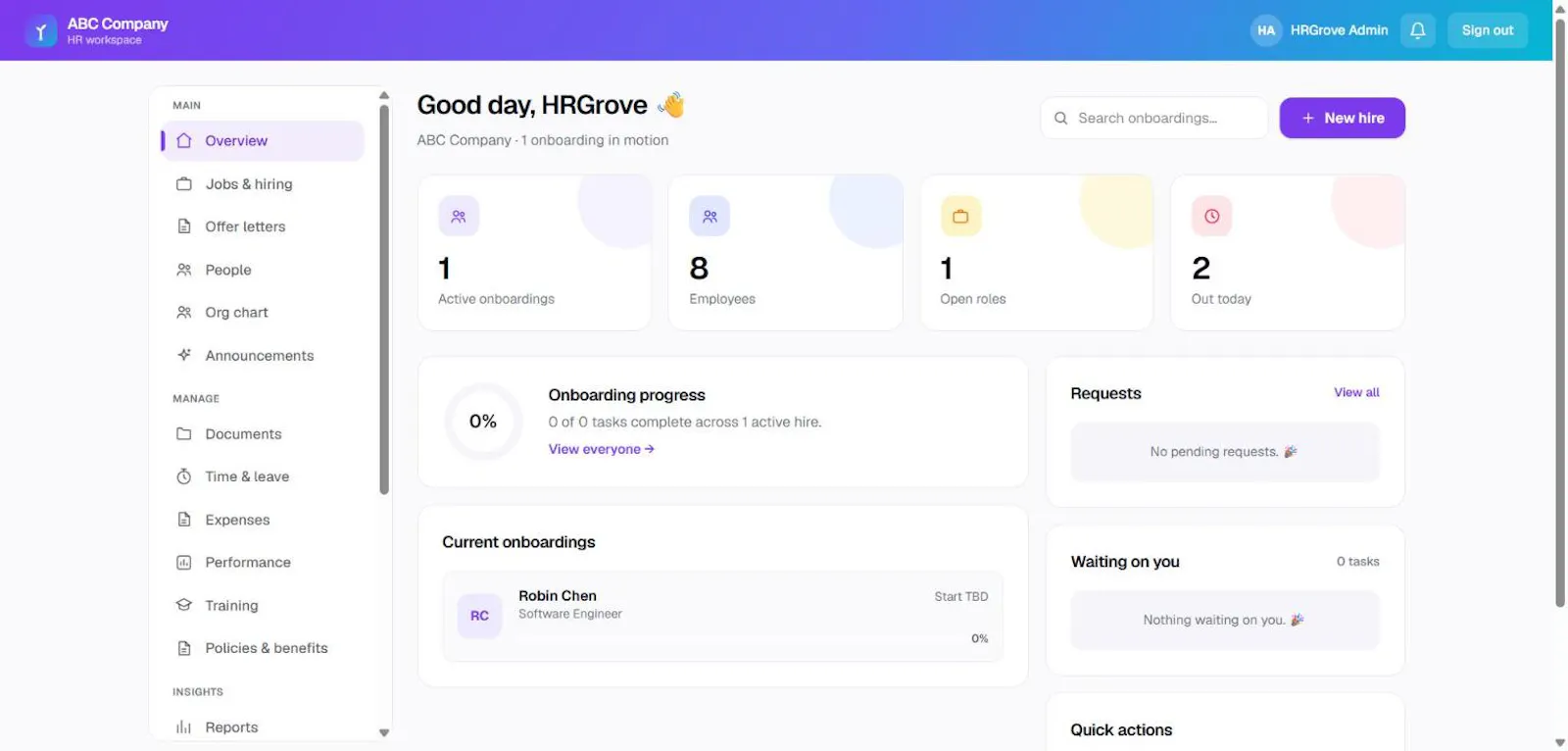 HRGrove screenshot 1
