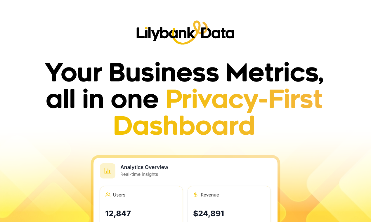 Lilybankdata - 하나의 개인 정보 보호 우선 대시 보드에 SaaS 지표 미디어 2