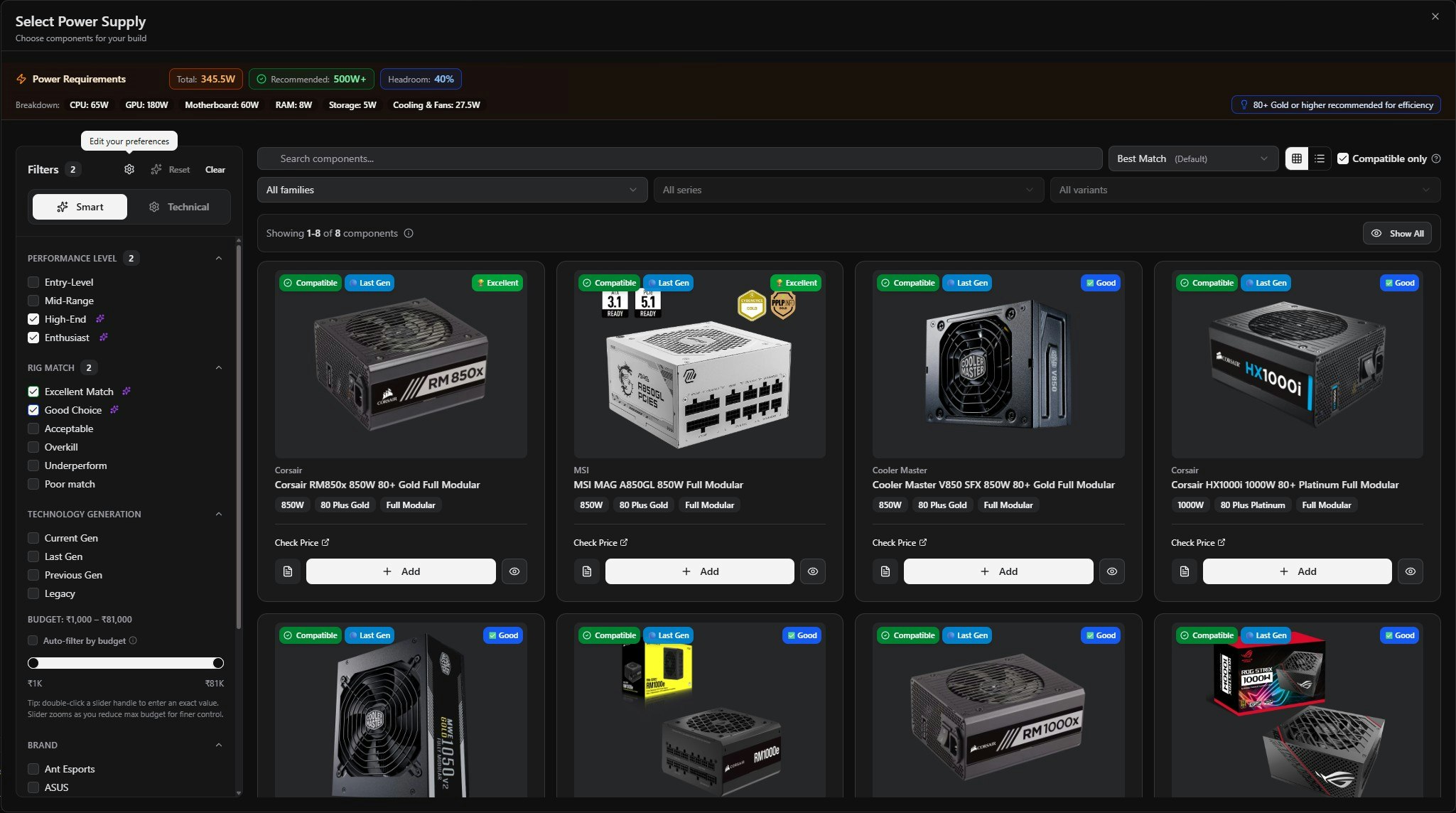 BestRig - Persona-Aware PC Build Advisor gallery image