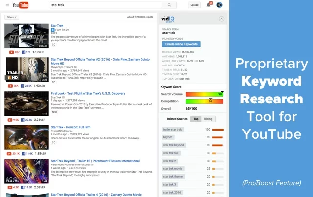 vidIQ Vision for YouTube gallery image